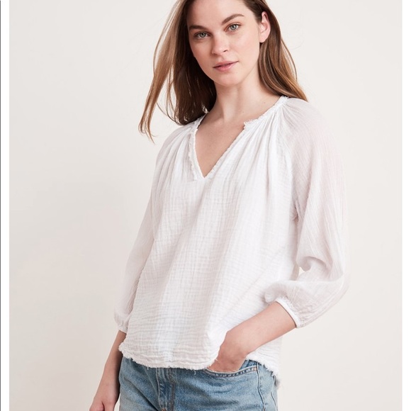 Cotton Peasant Blouse - Picture 1 of 9